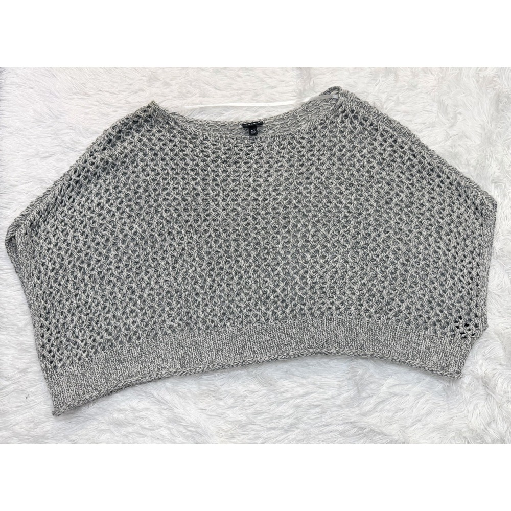 Torrid Women's Cropped Sweater Size 1 / 2 Gray Boho Y2K Classic
